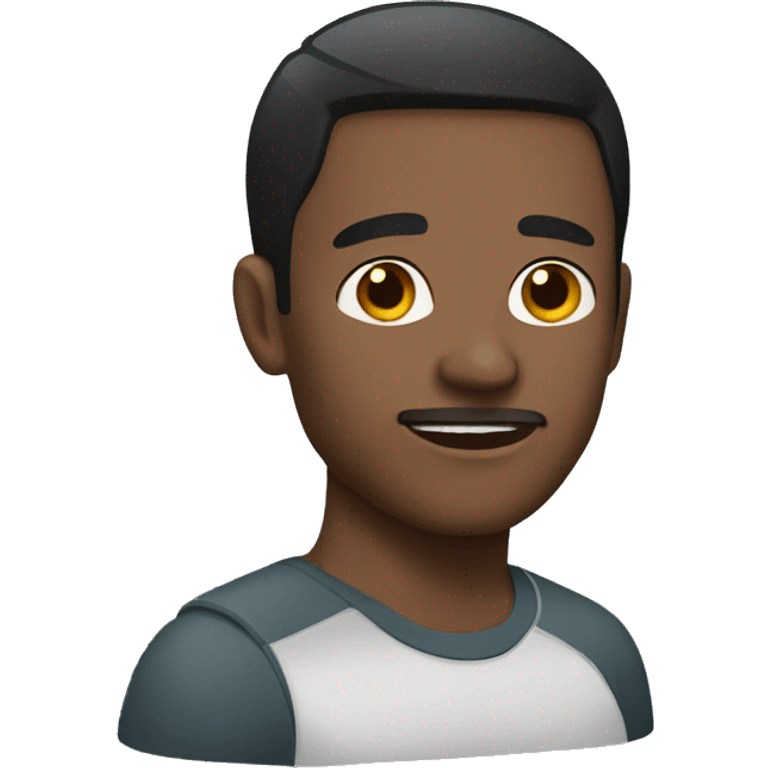 man with short straight dark hair emoji