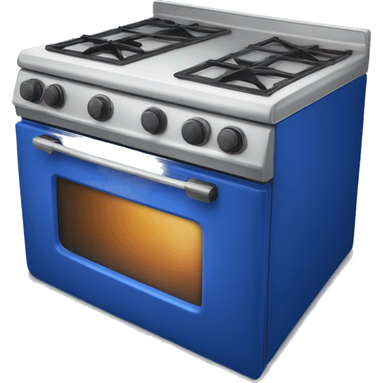 Realistic cobalt blue oven isolated.  emoji