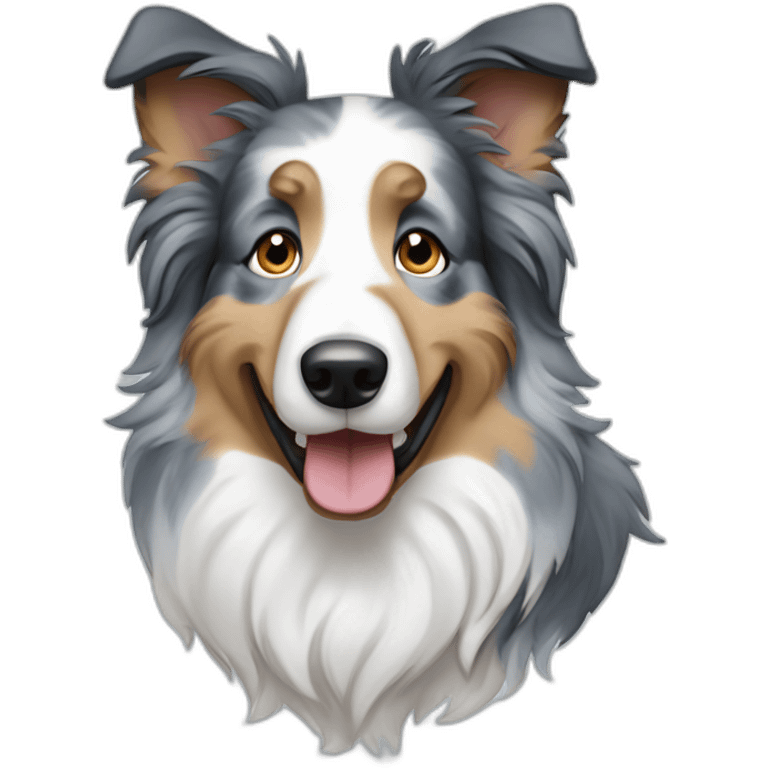 Blue merle collie dog emoji