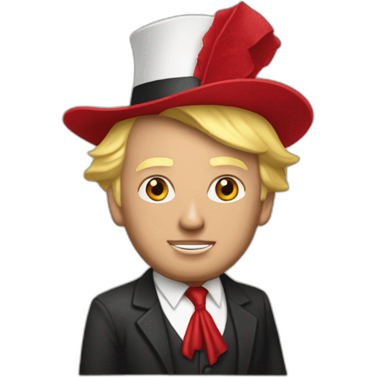 Donald trump with hand maid's tale red hat emoji