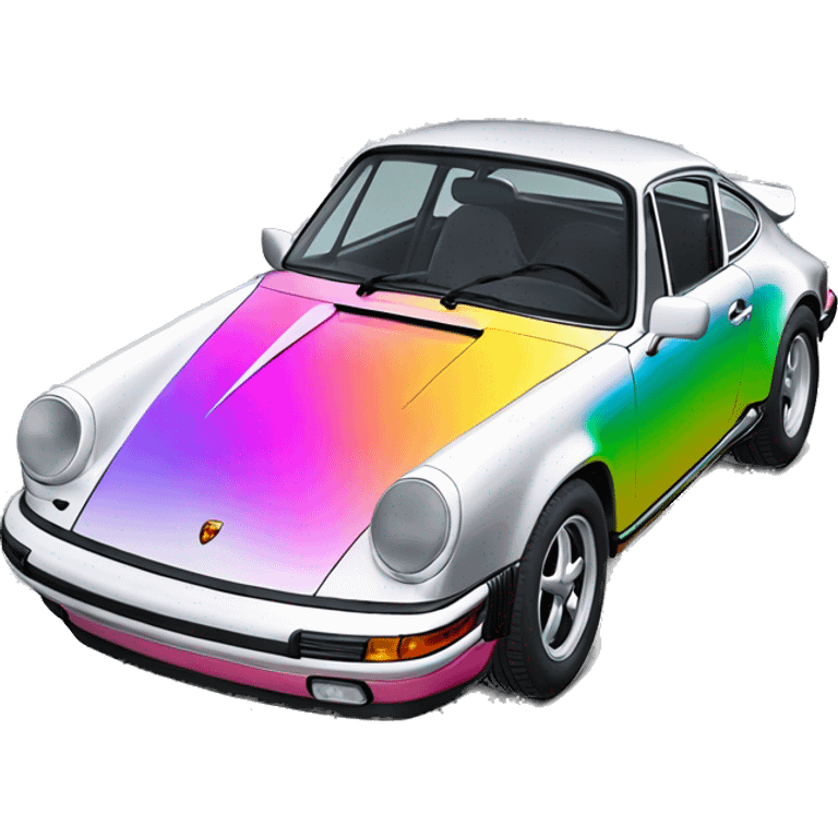 Porsche 911 rainbow  emoji