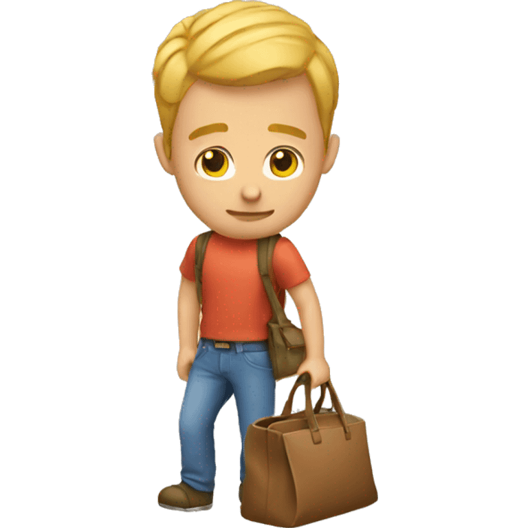 man with bag on shoulder emoji