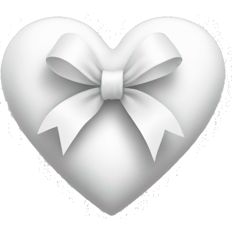 white heart with bow emoji