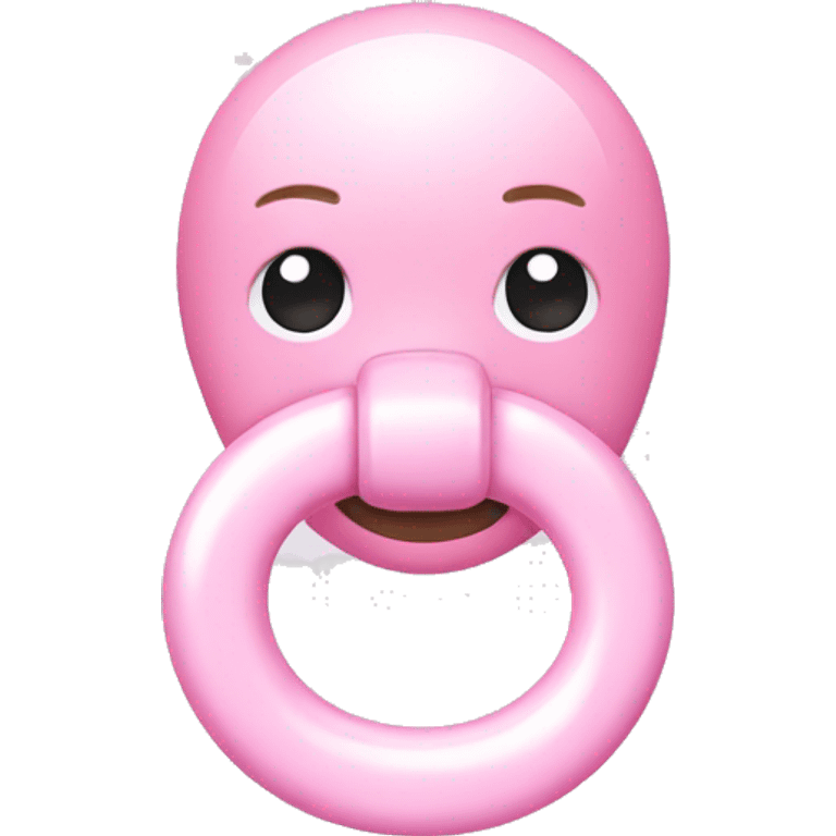 Pastel pink adult pacifier  emoji