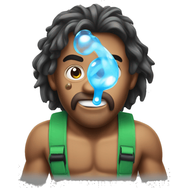 Tarzan with Bubble maker emoji