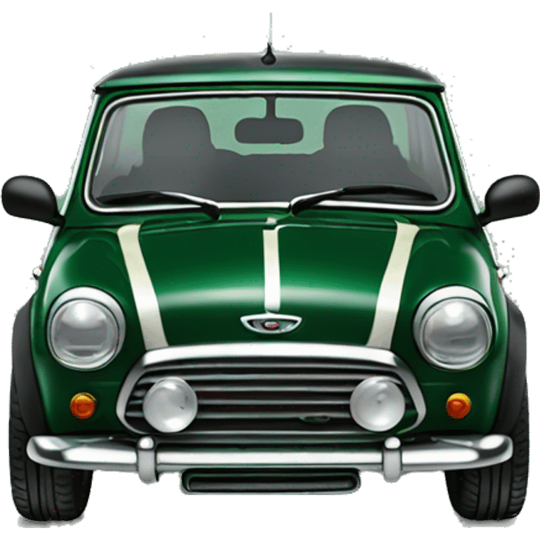  mini Cooper car dark green emoji