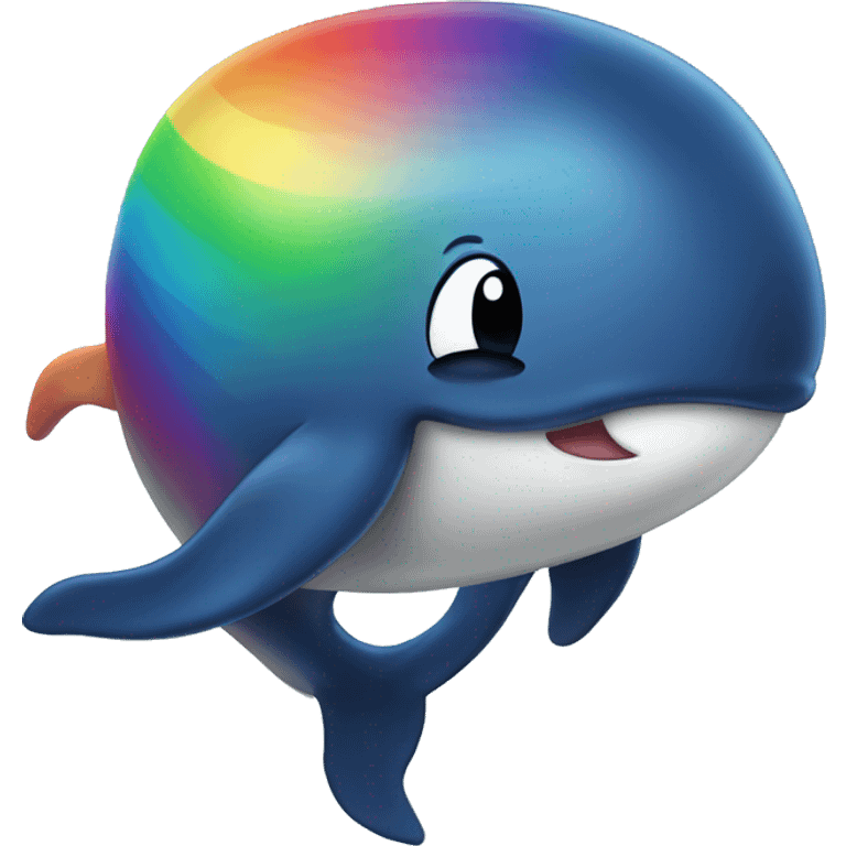 rainbow chibi whale   emoji