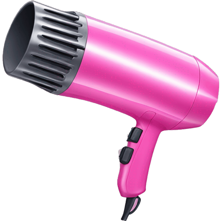 Pink hairdryer emoji