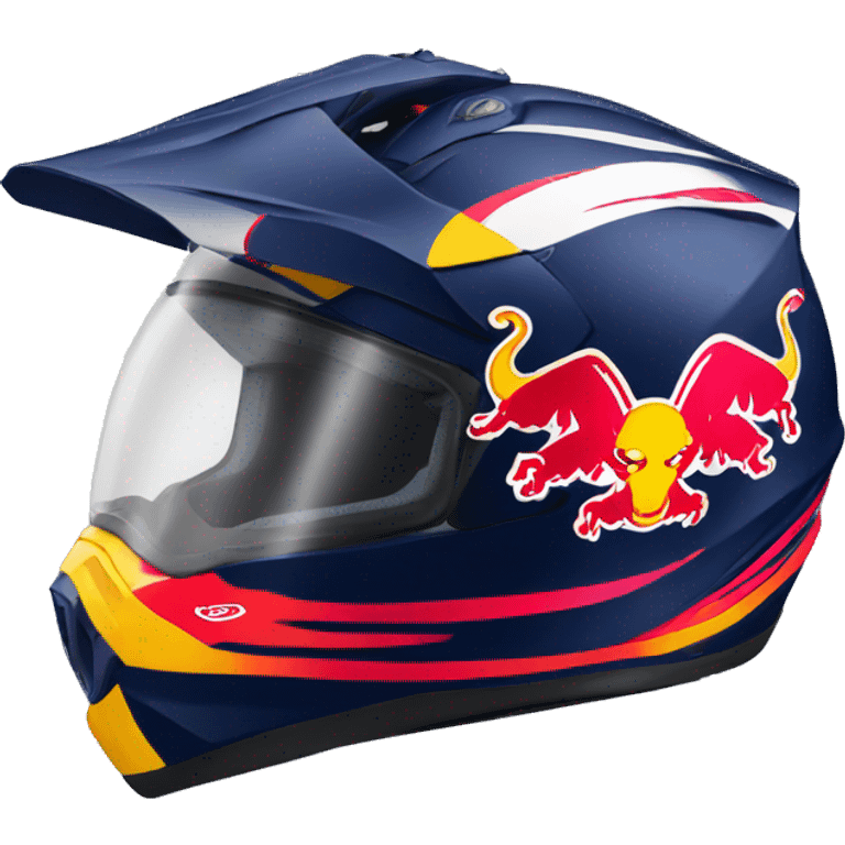 redbull motorbike helmet emoji