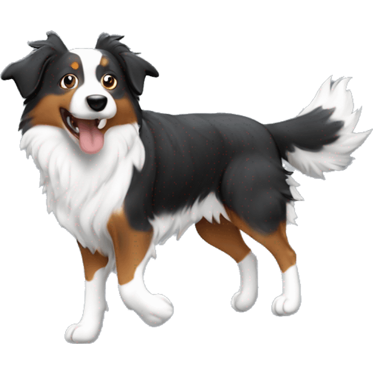 Anvil with Jumping Australian shepherd  emoji