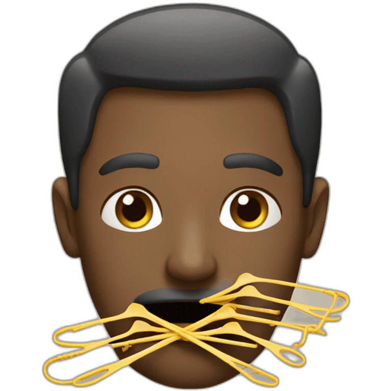 A man eat hangers emoji