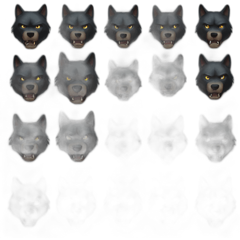 Black Wolf angry emoji