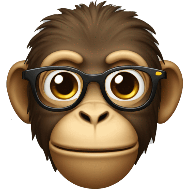 Monkey with glasses and mouth zipped emoji