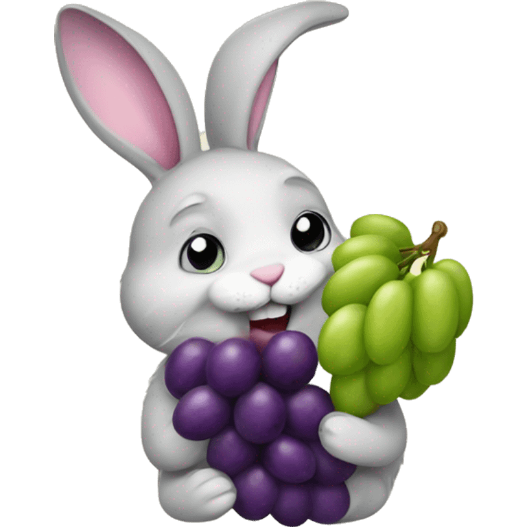 Bunny eating grape emoji