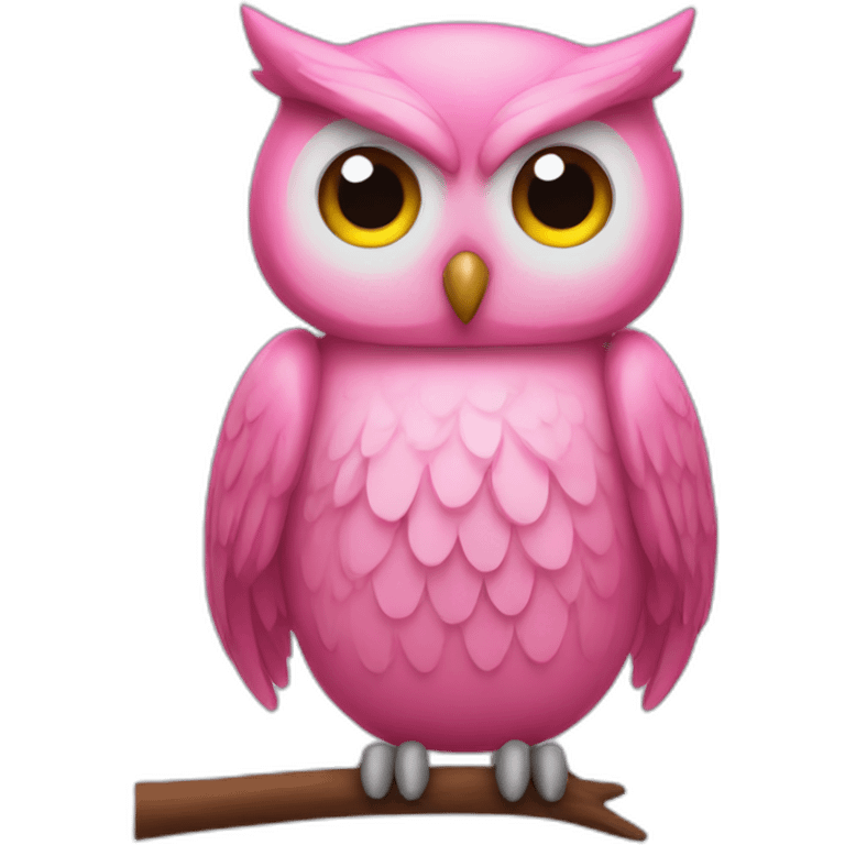 pink owl with one wing emoji