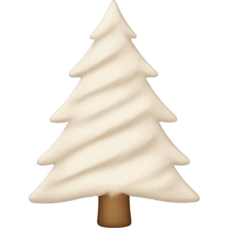 Beige simple chic Christmas tree emoji