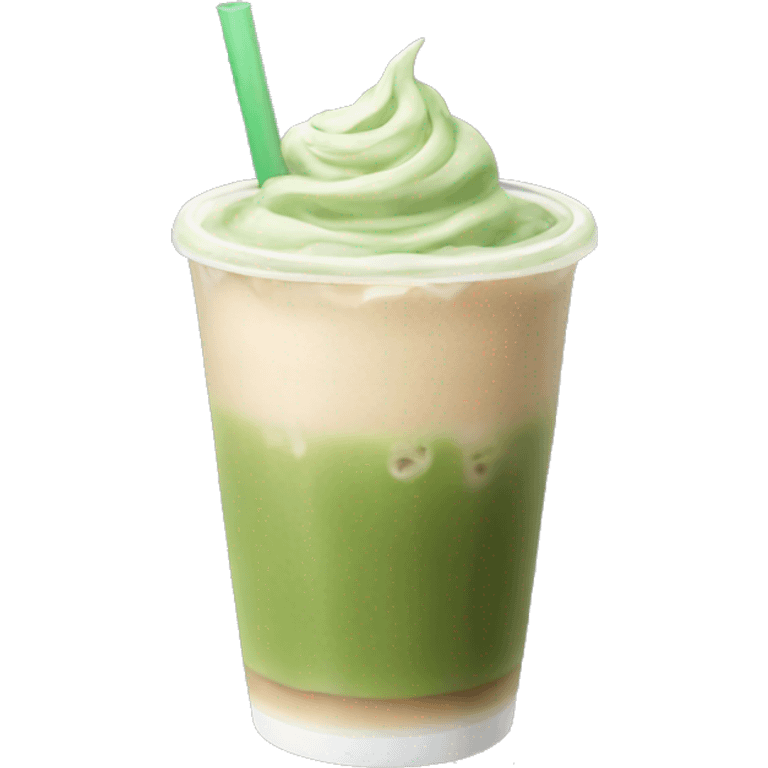 Matcha iced latte emoji