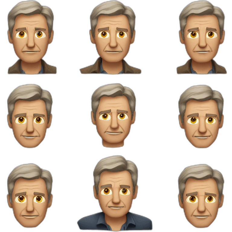 Harrison ford without moustache emoji