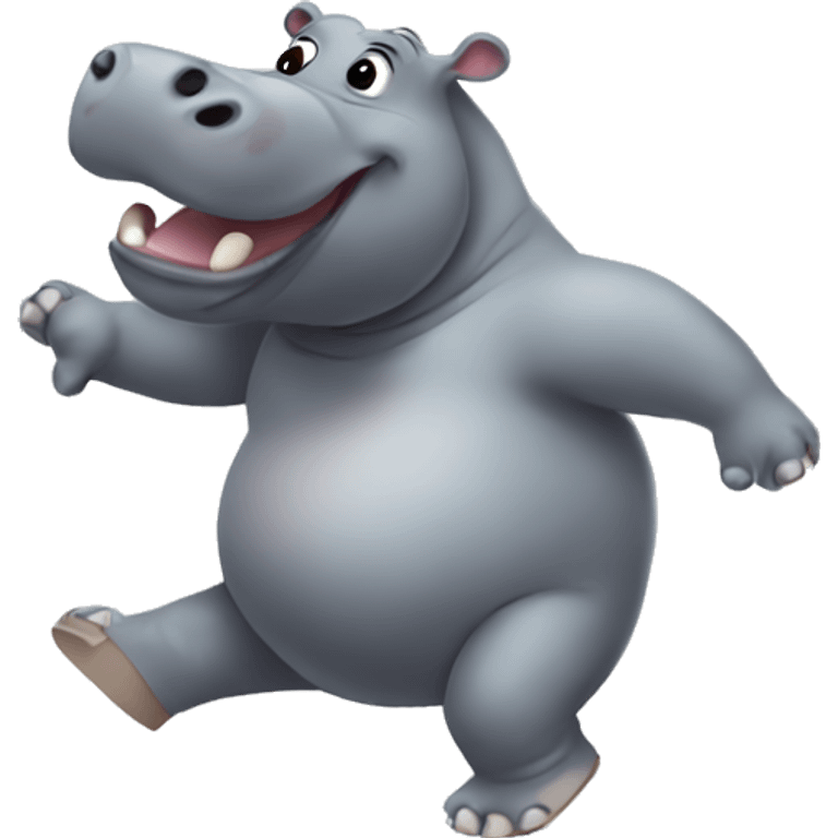 Hippo dancing on airplane  emoji