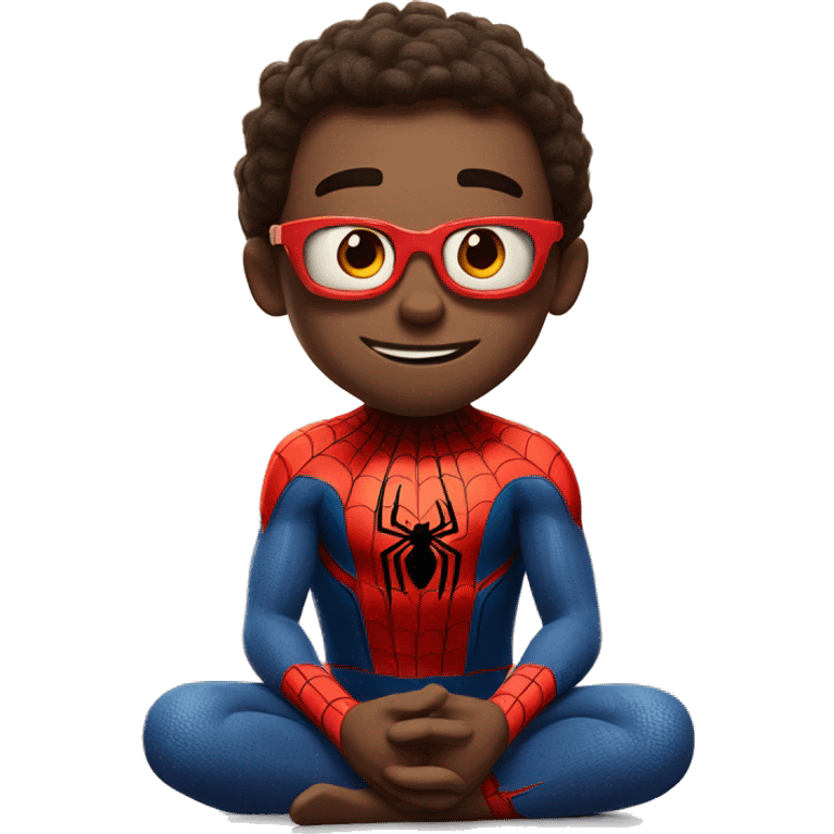 pixar-smile-SPIDER-MAN-meditating emoji