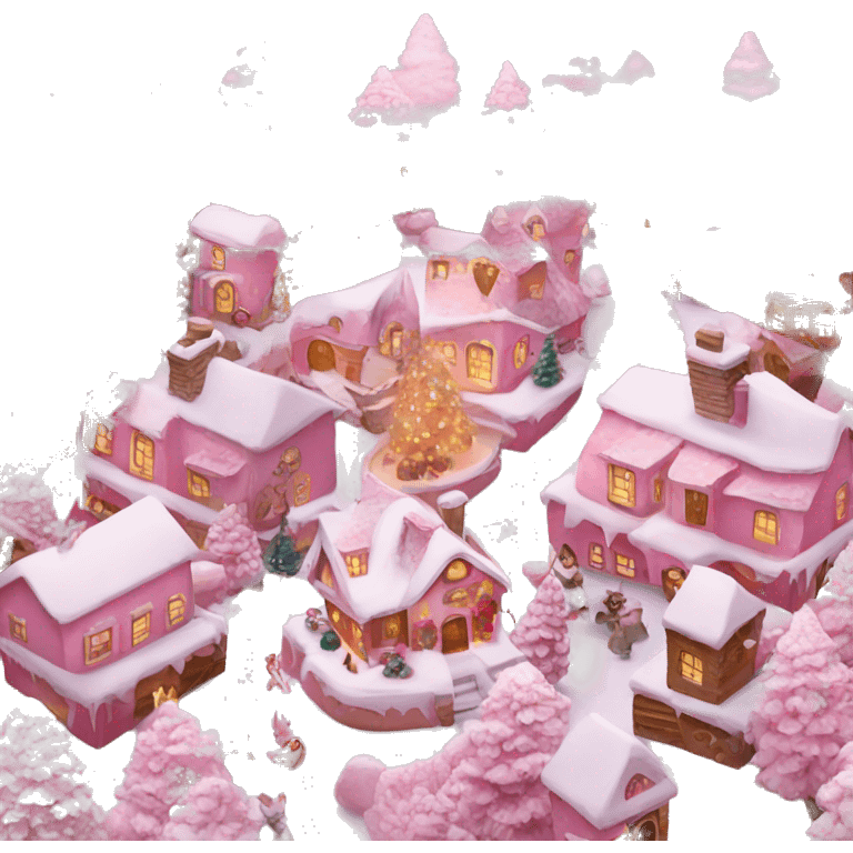 Pink Christmas wonderland  emoji