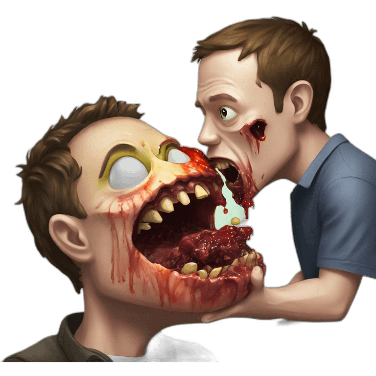 zombie elon musk eating mark zuckerberg emoji