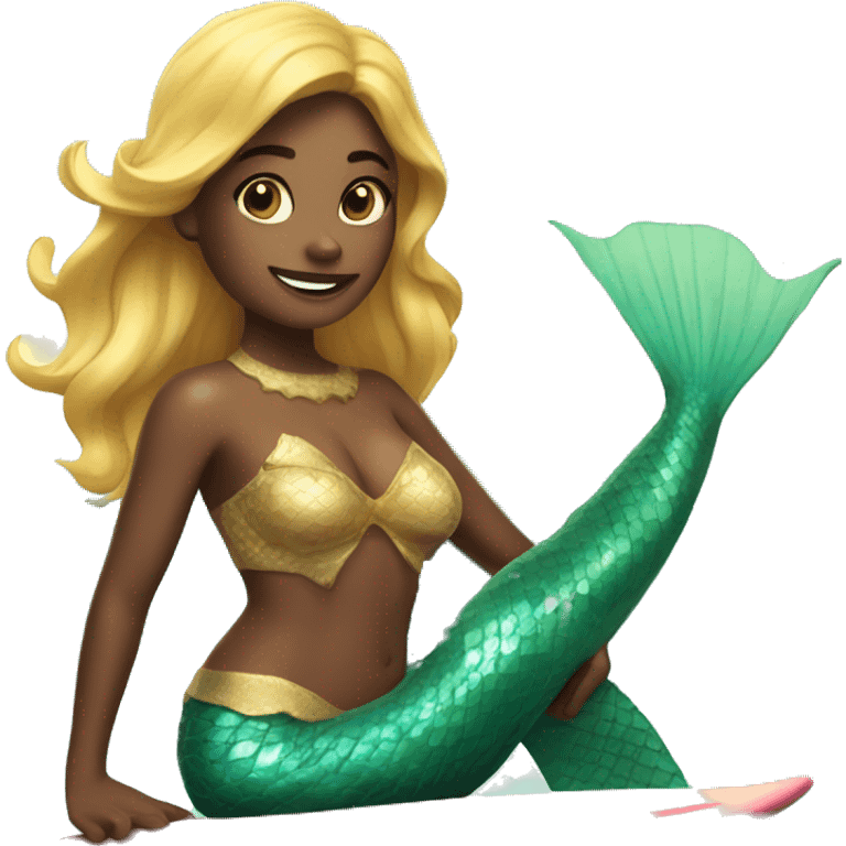 Mermaid on a surf board  emoji