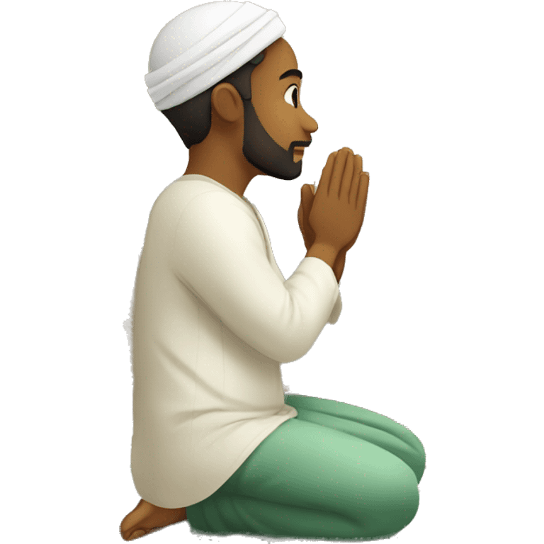 Muslim man praying in mosque  emoji