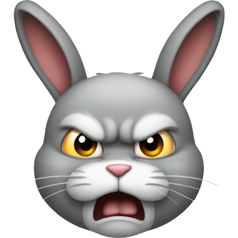 Angry bunny emoji