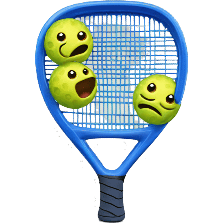 padel raquet with a nibble emoji