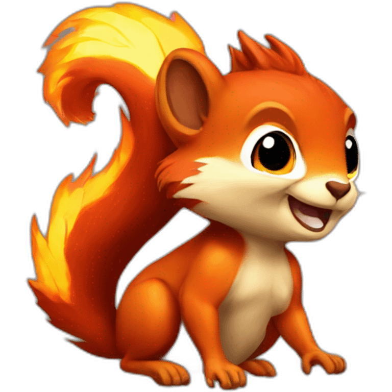 fire squirrel emoji