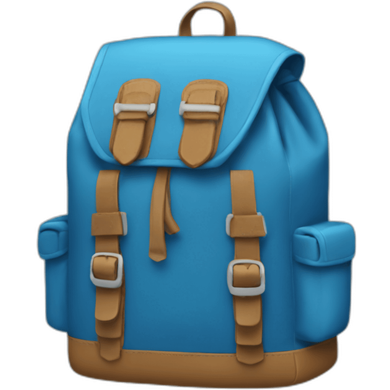 backpack blue emoji