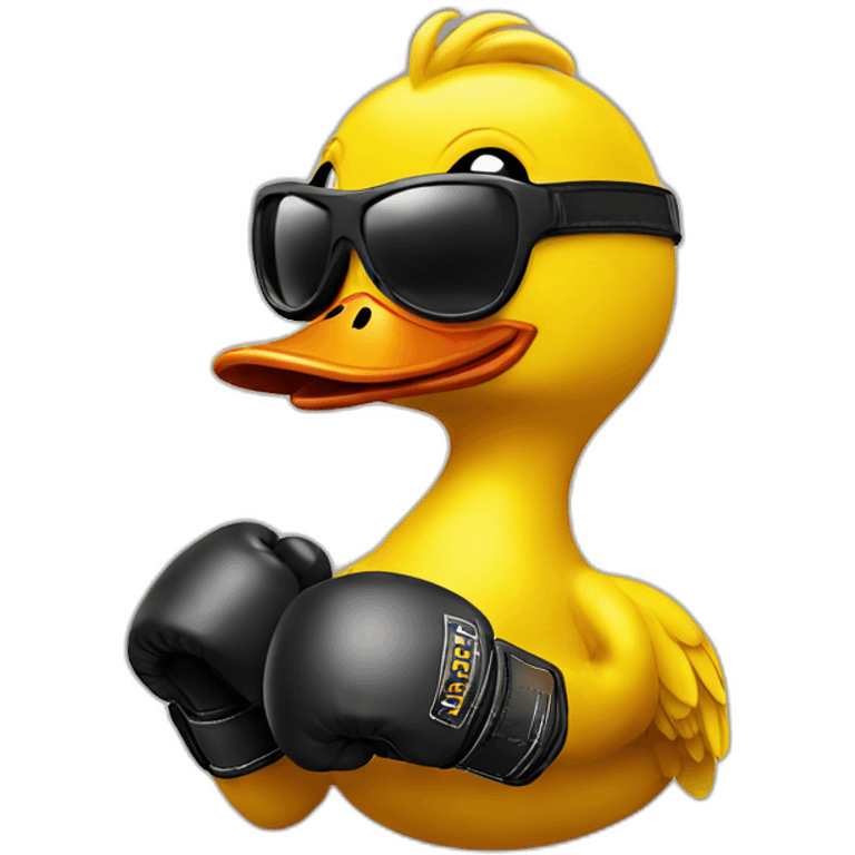 yellow duck with boxing gloves emoji