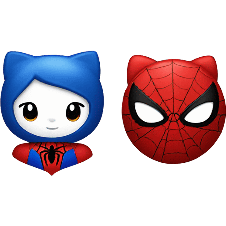 Hello Kitty and Spider-Man  emoji