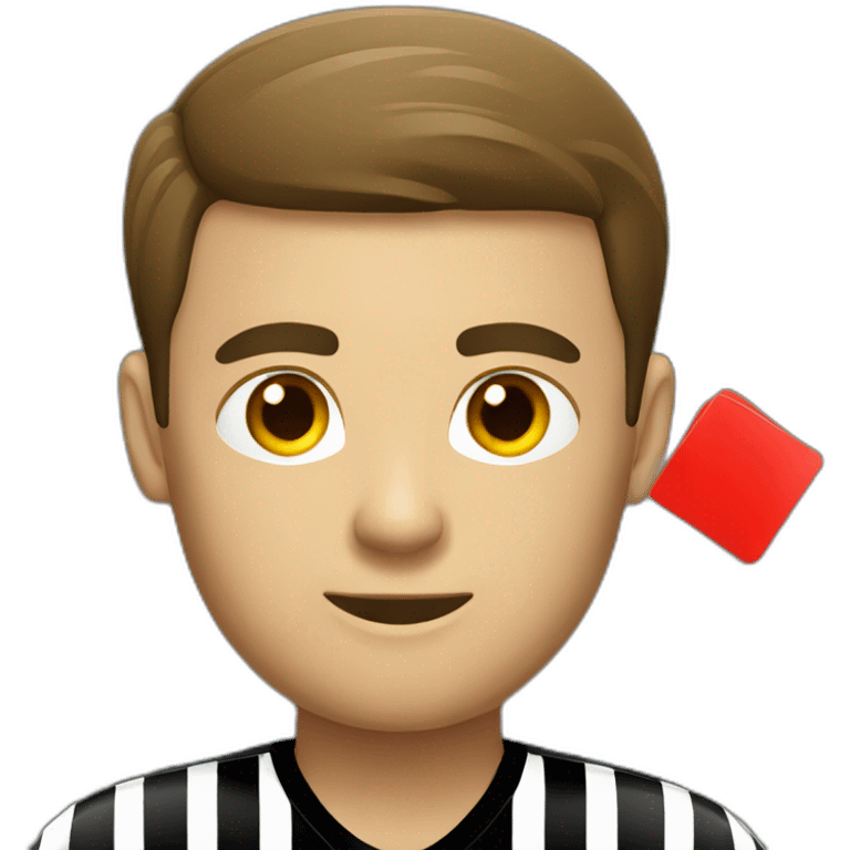 referee with red card emoji