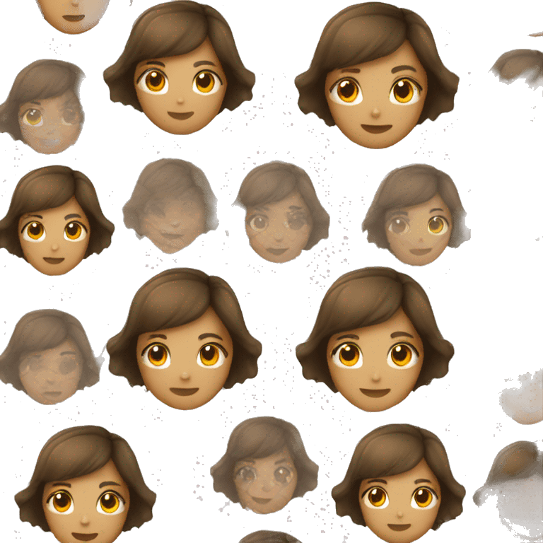 Brunette tan Female with a net  emoji