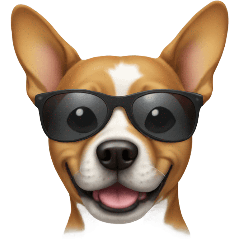 Dog wearing sunglasses  emoji