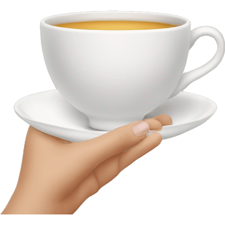 hand holding teacup by handle emoji