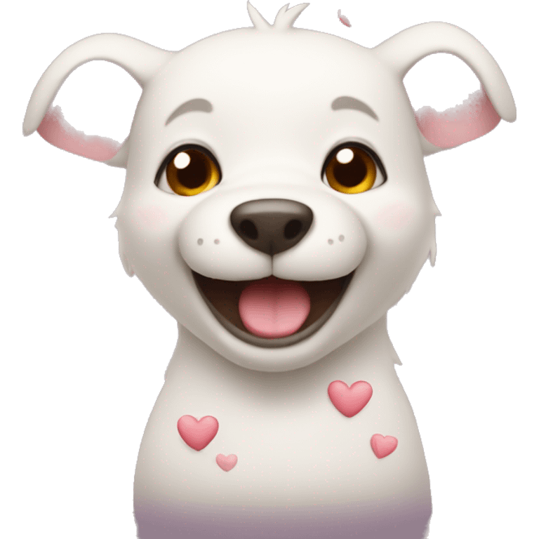 Happy animal with the little hearts emoji