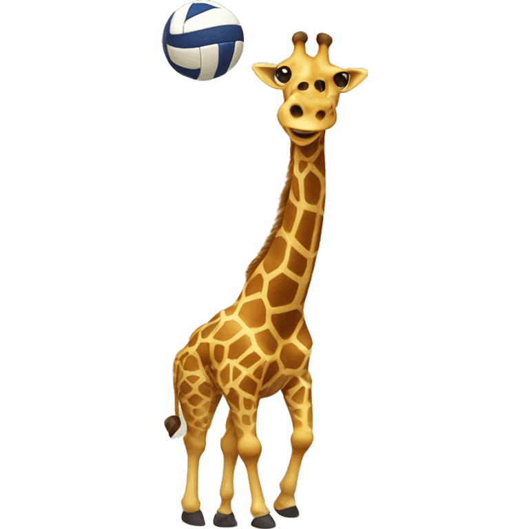 A giraffe playing volleyball  emoji