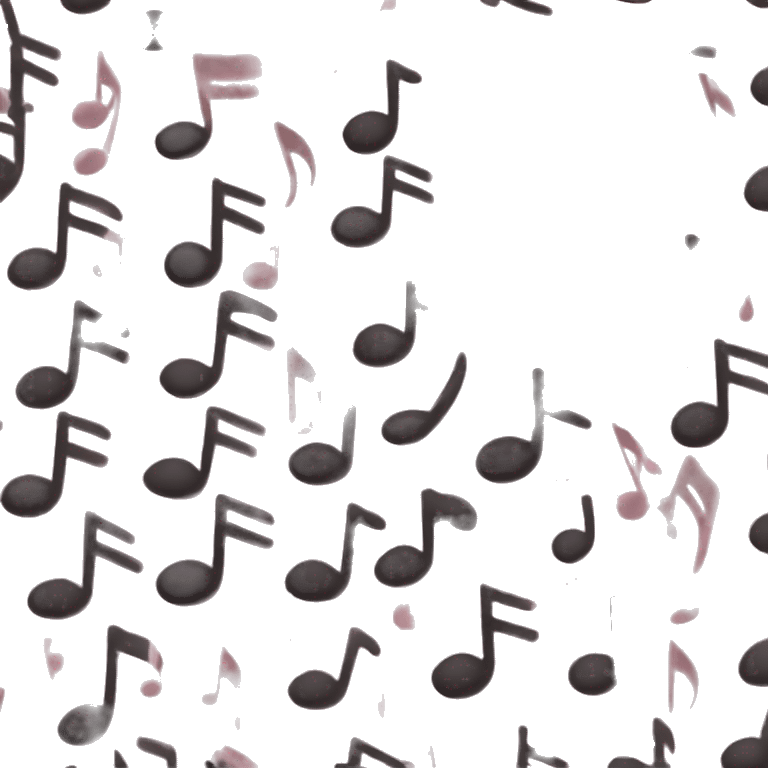 Music notes in pastel pink emoji