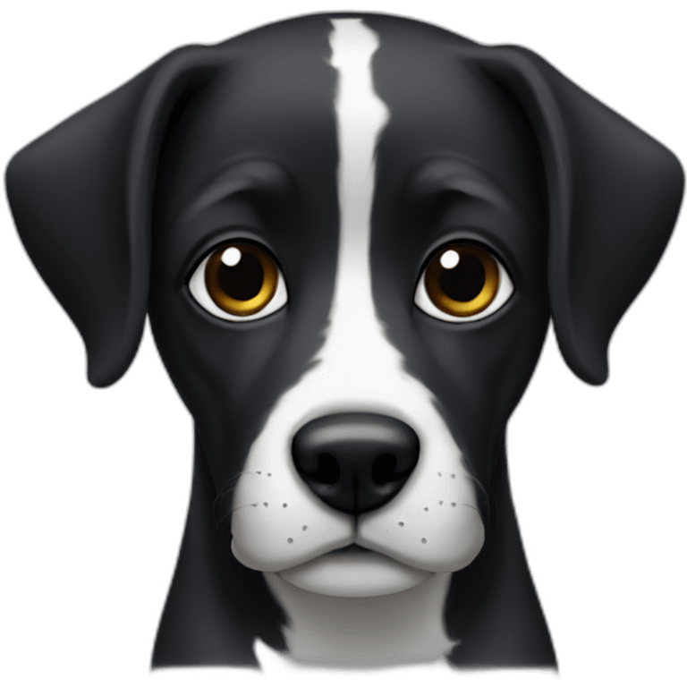 Dog with a black face and black ears emoji