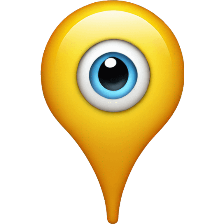 Map pin with eye emoji