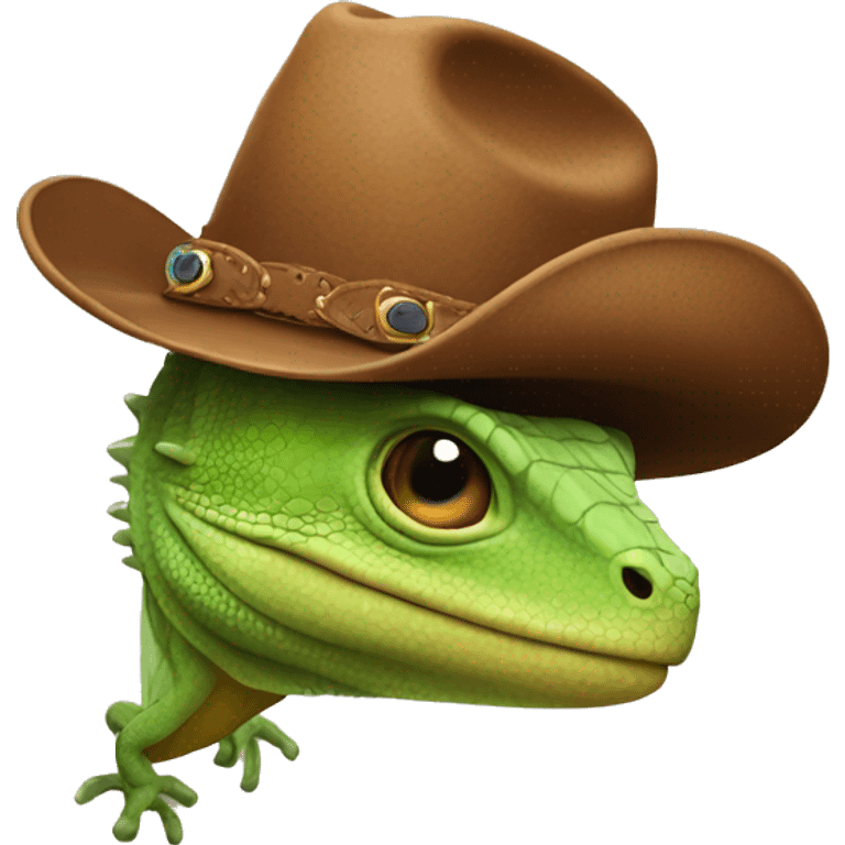 lizard jumping cowboy hat emoji