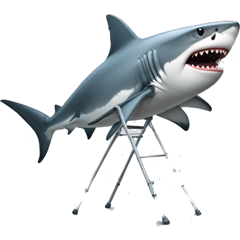 Shark on crutches  emoji