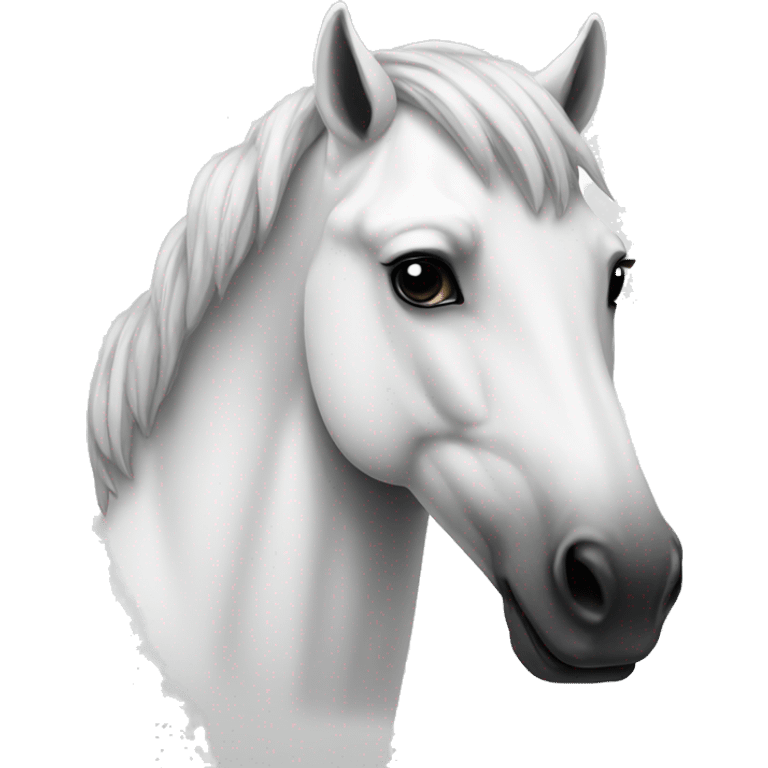 White Horse With black dots emoji