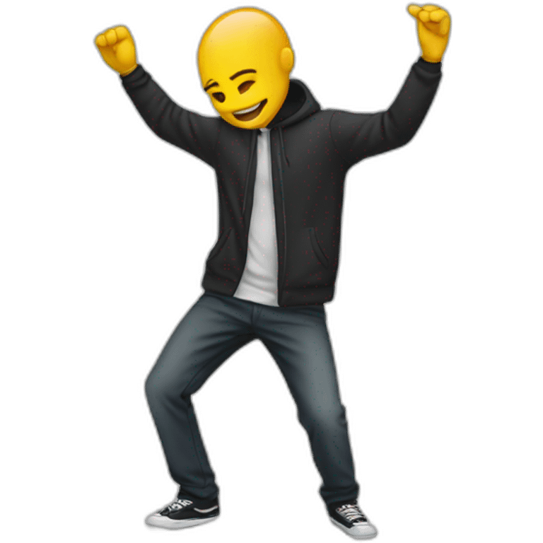 A person doing a dab emoji