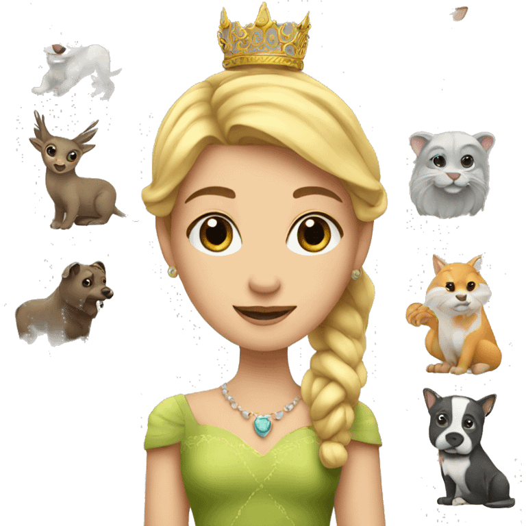 princess with animals  emoji