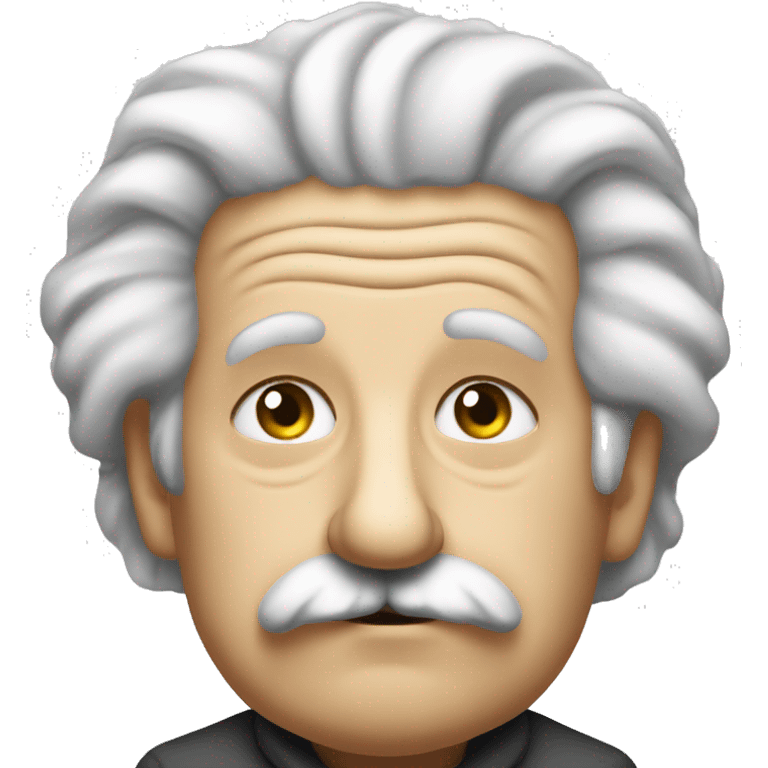 Albert einstein thinking and wont get the answer emoji