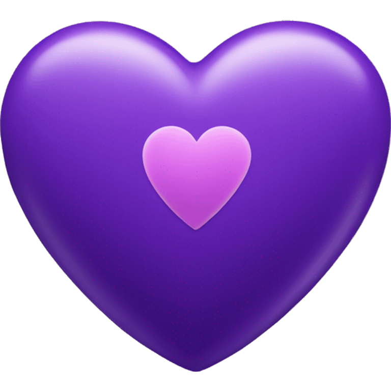 Purple heart with a t in the middle emoji